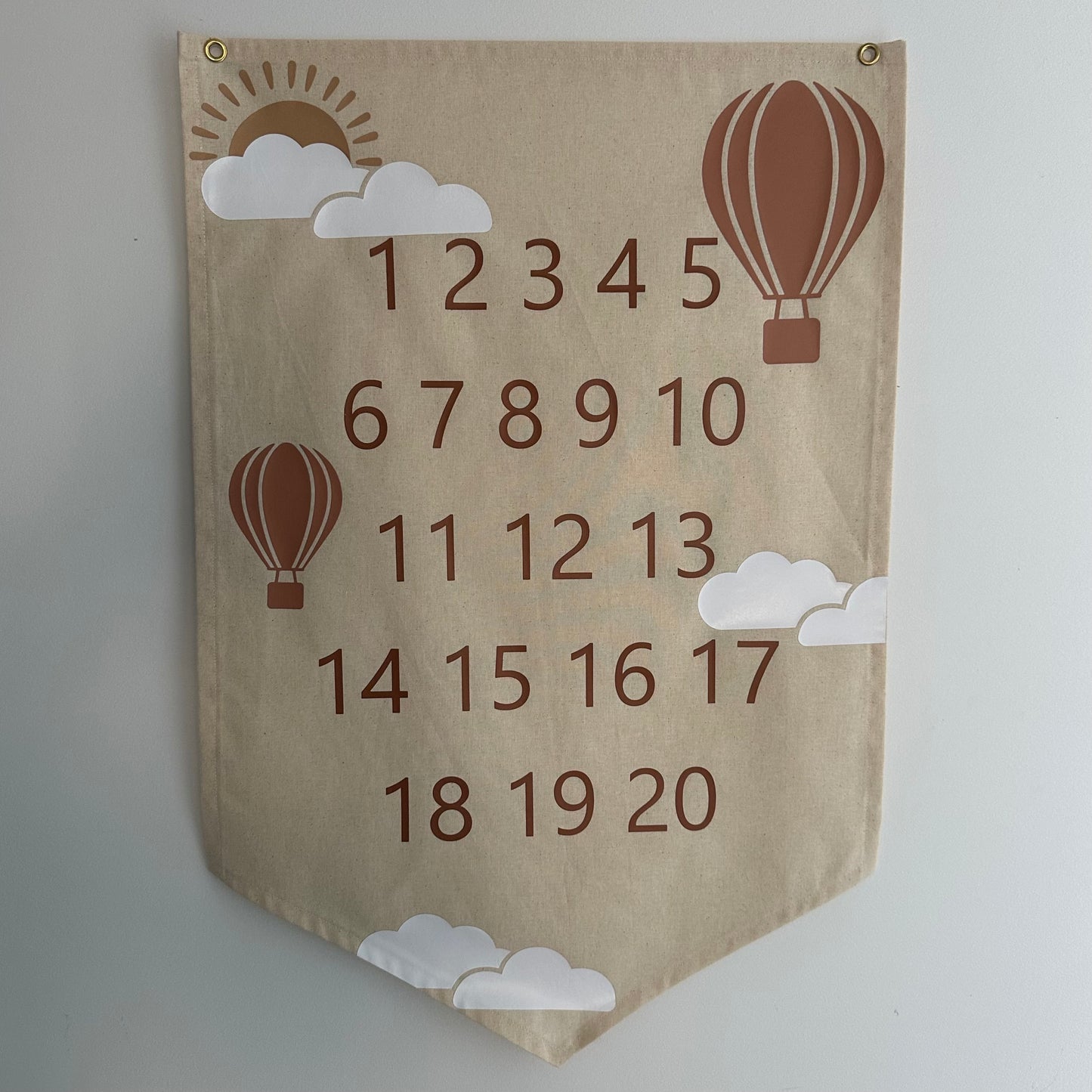 Hot Air Balloon ABC & 123 Banner