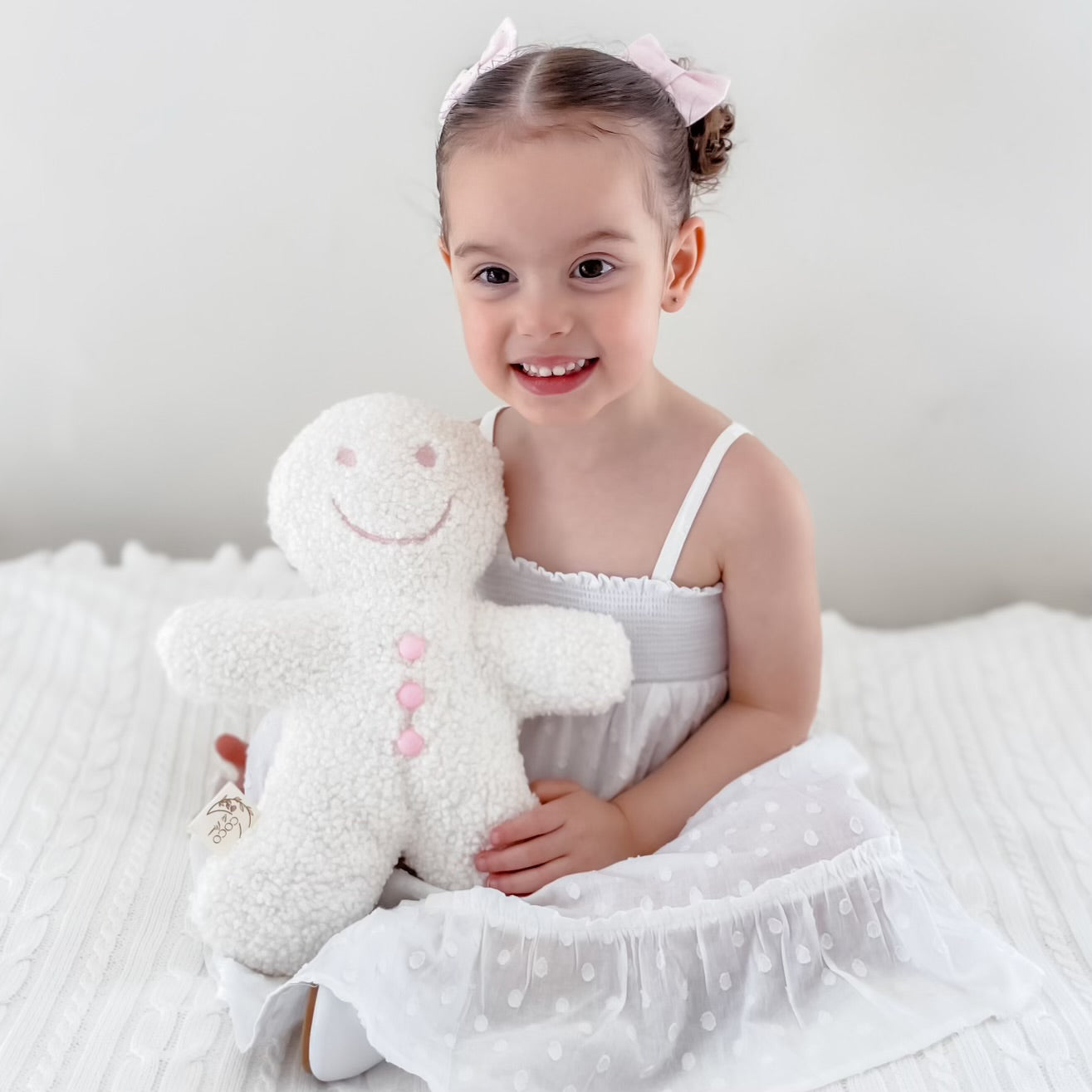 Gingerbread Man Cushion White