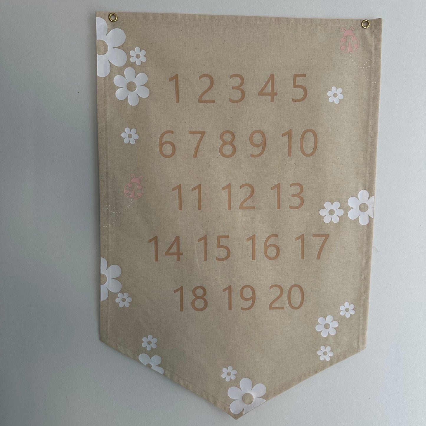 ABC or 123 Banner - Daisies