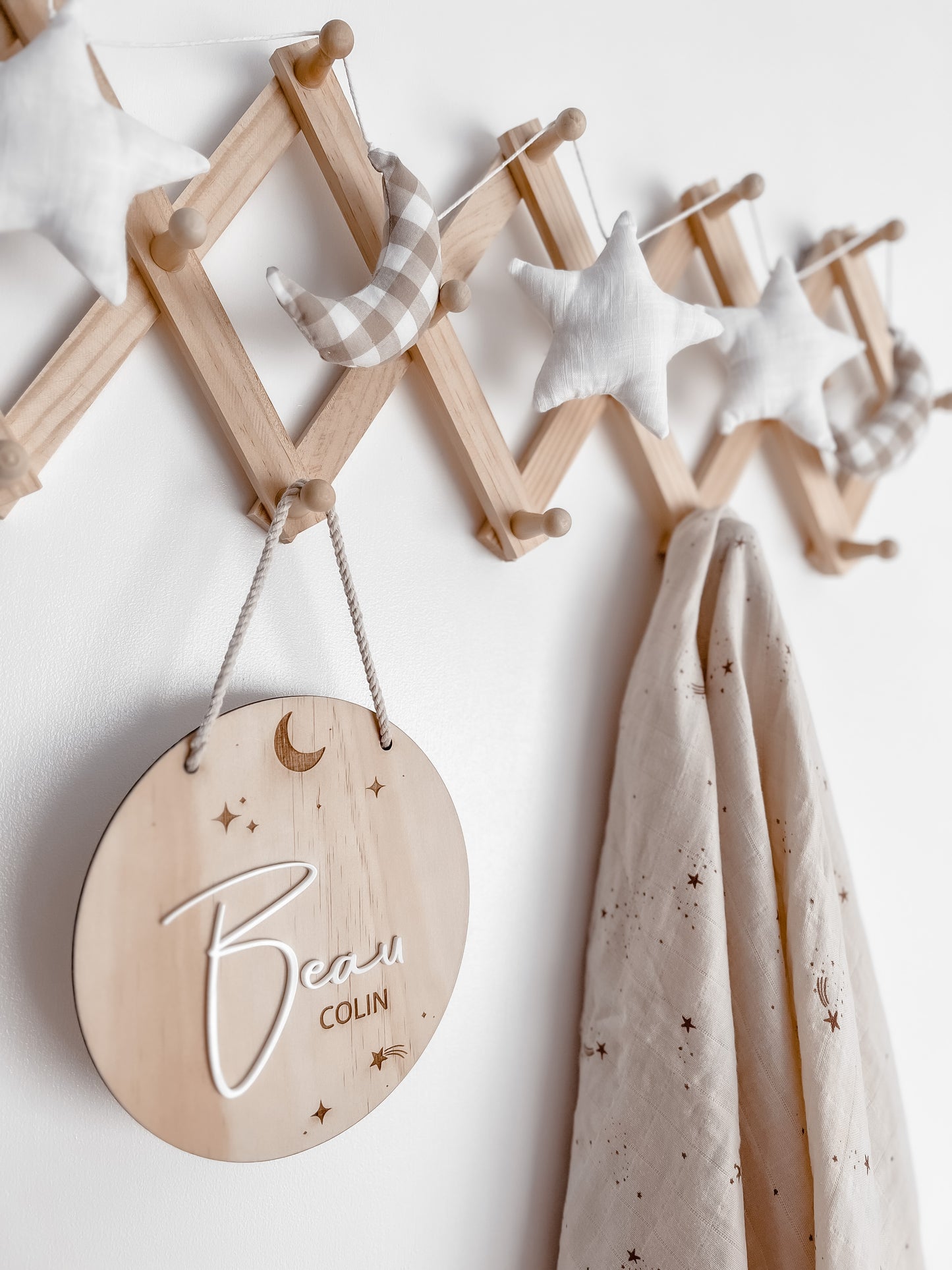 Milky Way Garland - Stone Gingham