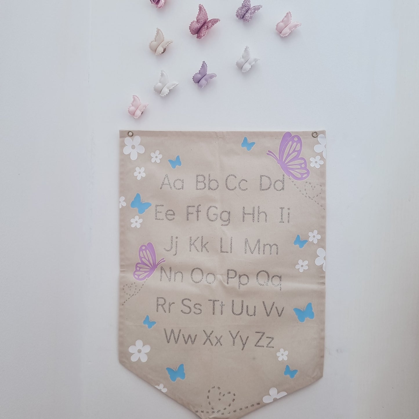 ABC or 123 Banner - Butterflies