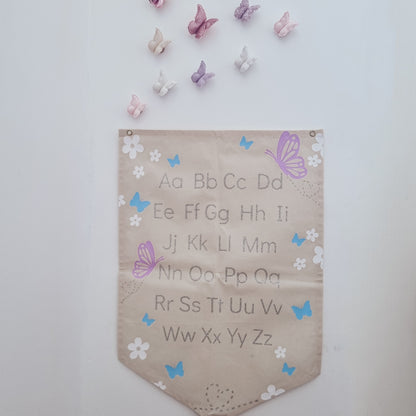 ABC or 123 Banner - Butterflies