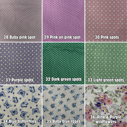 Fabric Tea Cup Set (single) – Custom Fabric options