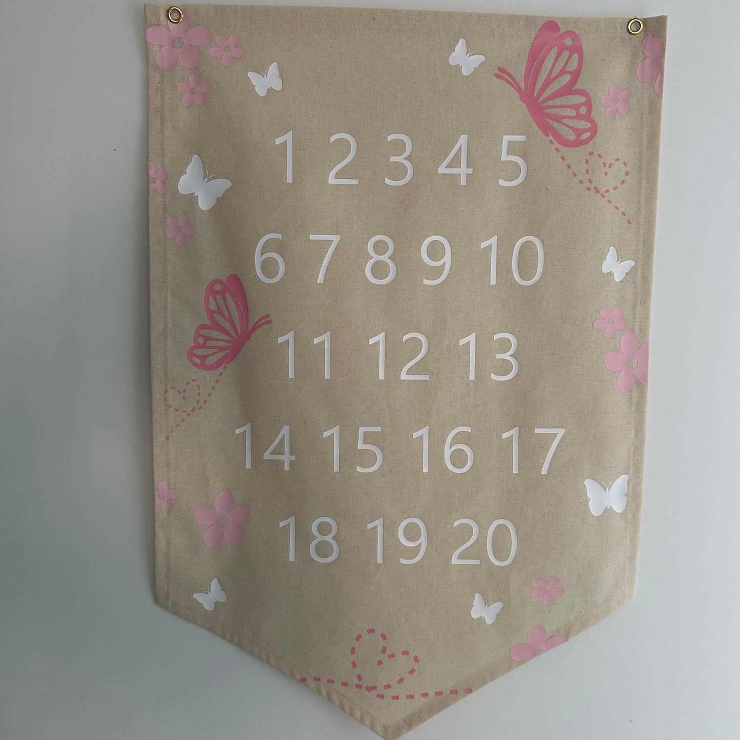 ABC or 123 Banner - Butterflies