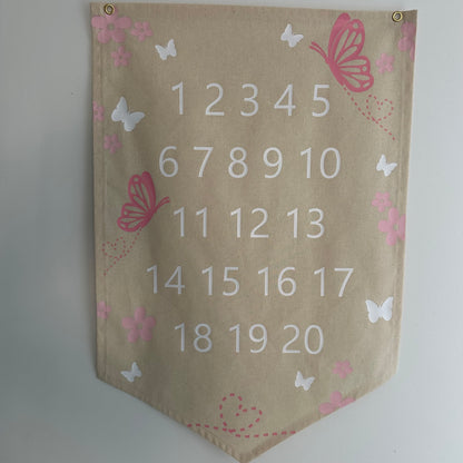 ABC or 123 Banner - Butterflies