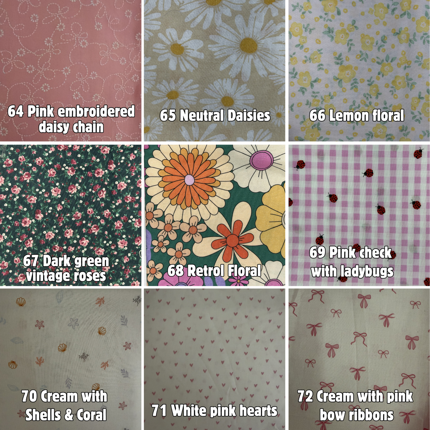 Fabric Tea Cup Set (single) – Custom Fabric options
