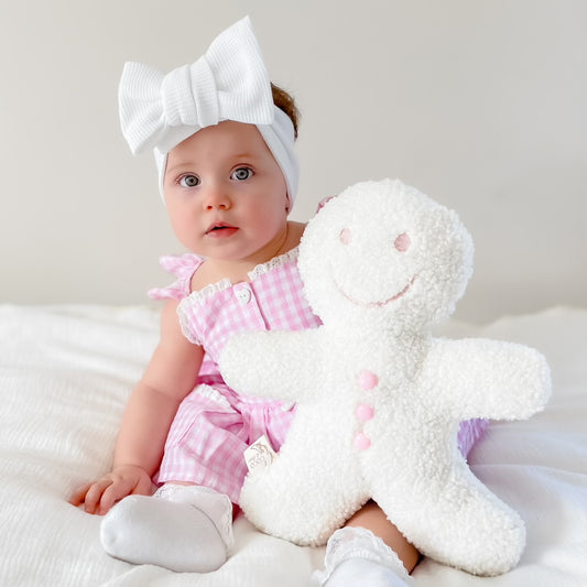 Gingerbread Man Cushion White