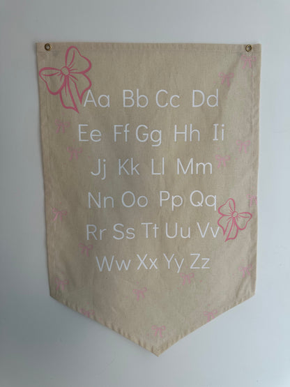 ABC or 123 Banner - Bows