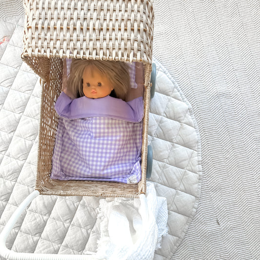 Dolly Bedding Set Purple Gingham