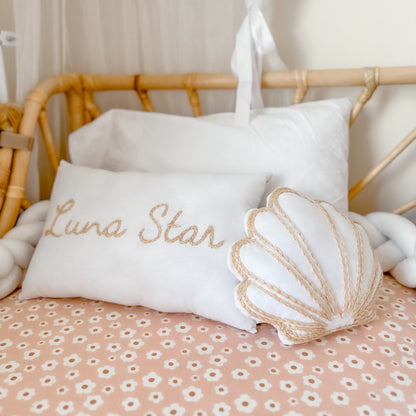 Personlised Cushion - Hand Embroidered (Fabric Options)