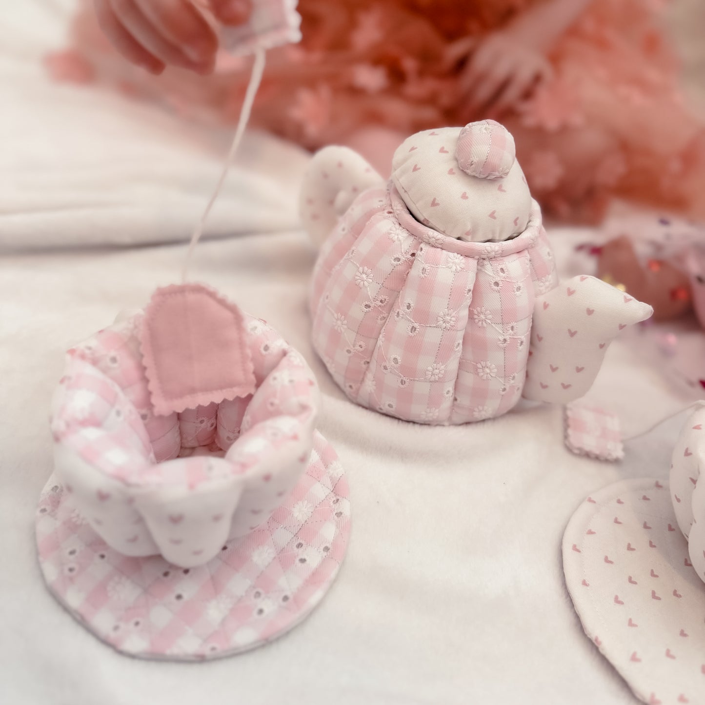 Handmade Fabric Tea Set – Custom Fabric Choice