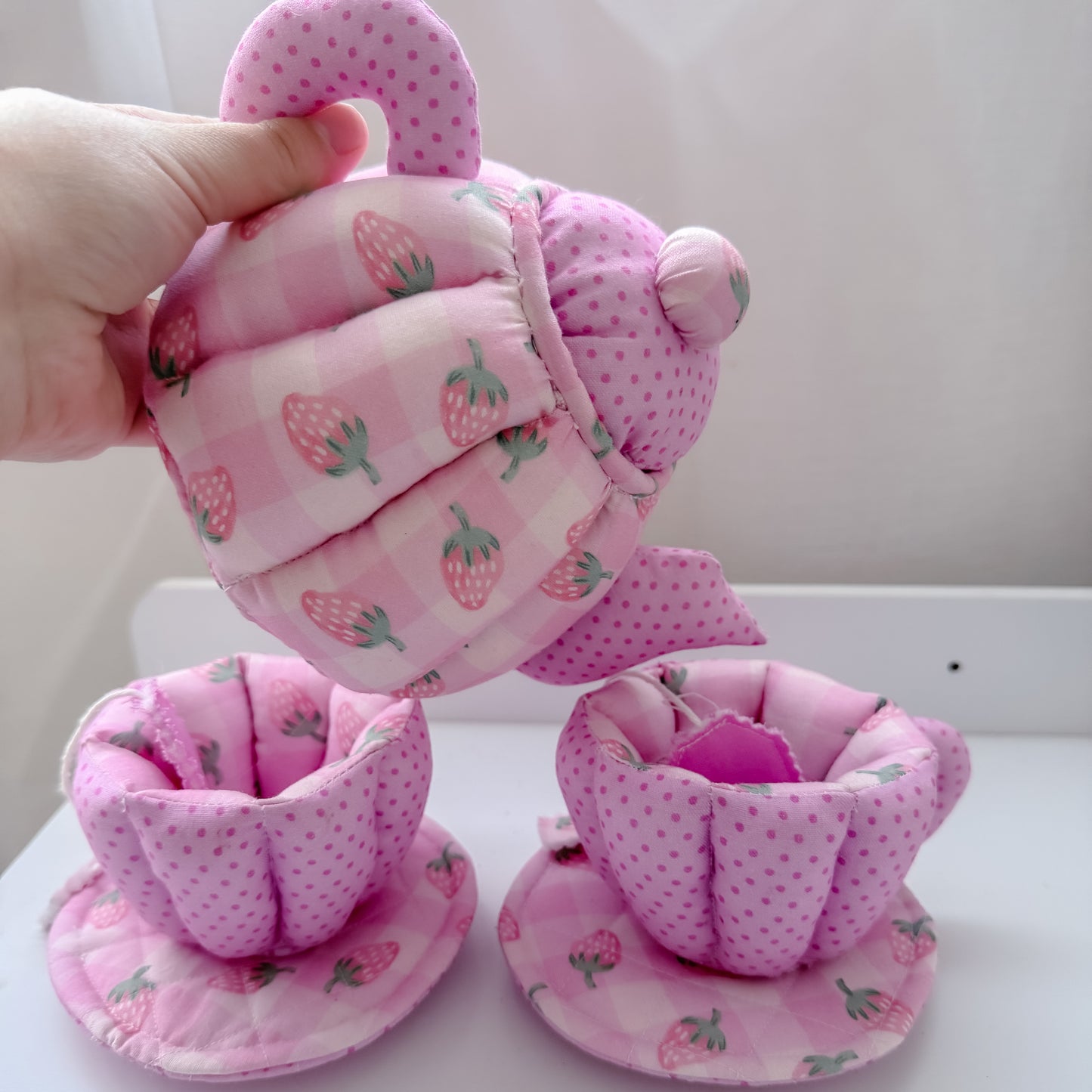 Handmade Fabric Tea Set – Custom Fabric Choice