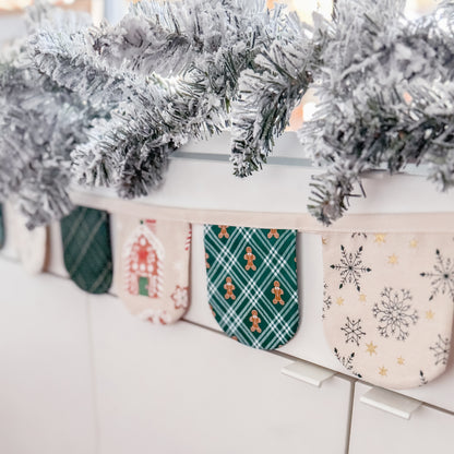 Christmas Fabric Bunting - Large (Colour Options)