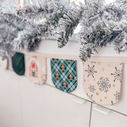 Christmas Fabric Bunting - Large (Colour Options)