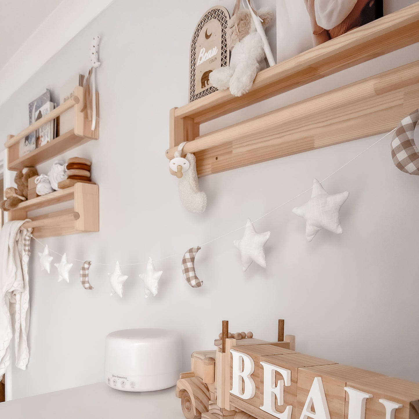 Milky Way Garland - Stone Gingham