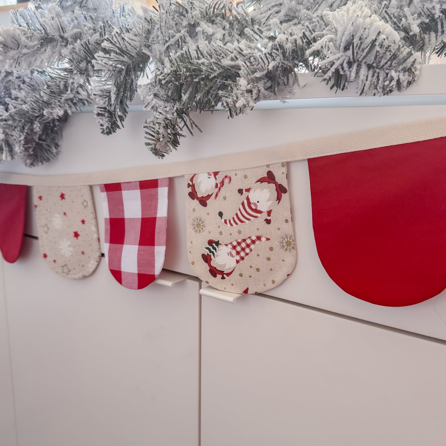 Christmas Fabric Bunting - Large (Colour Options)