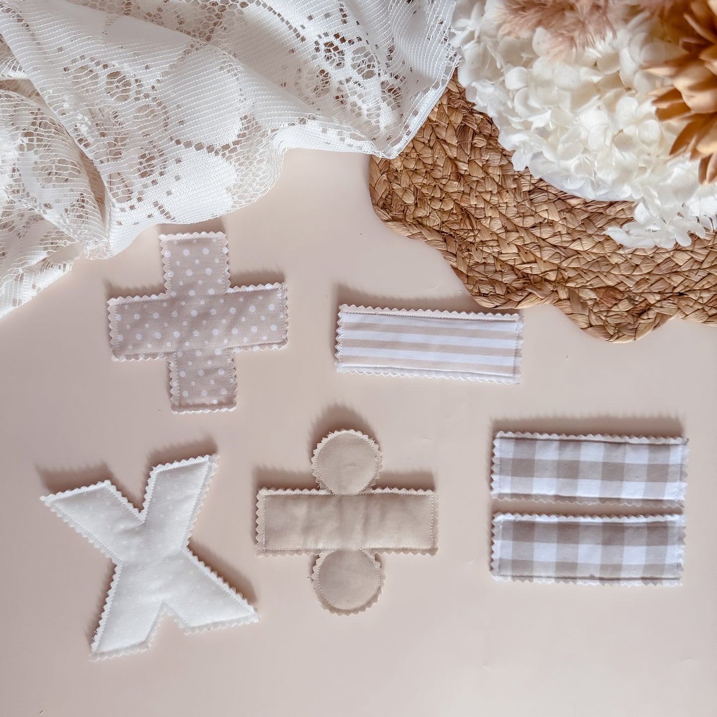 Fabric Mathematics Symbols - Set of 5