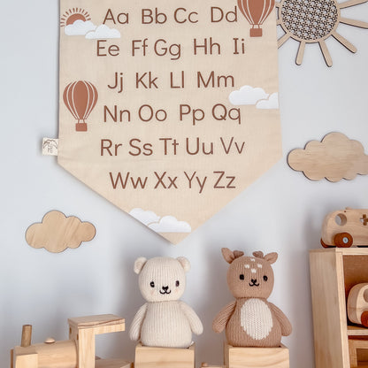 ABC or 123 Banner - Hot Air Balloons