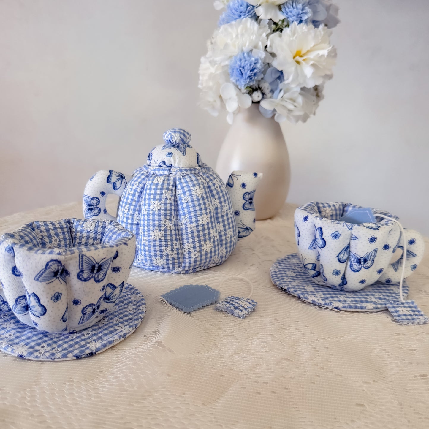 Handmade Fabric Tea Set – Custom Fabric Choice