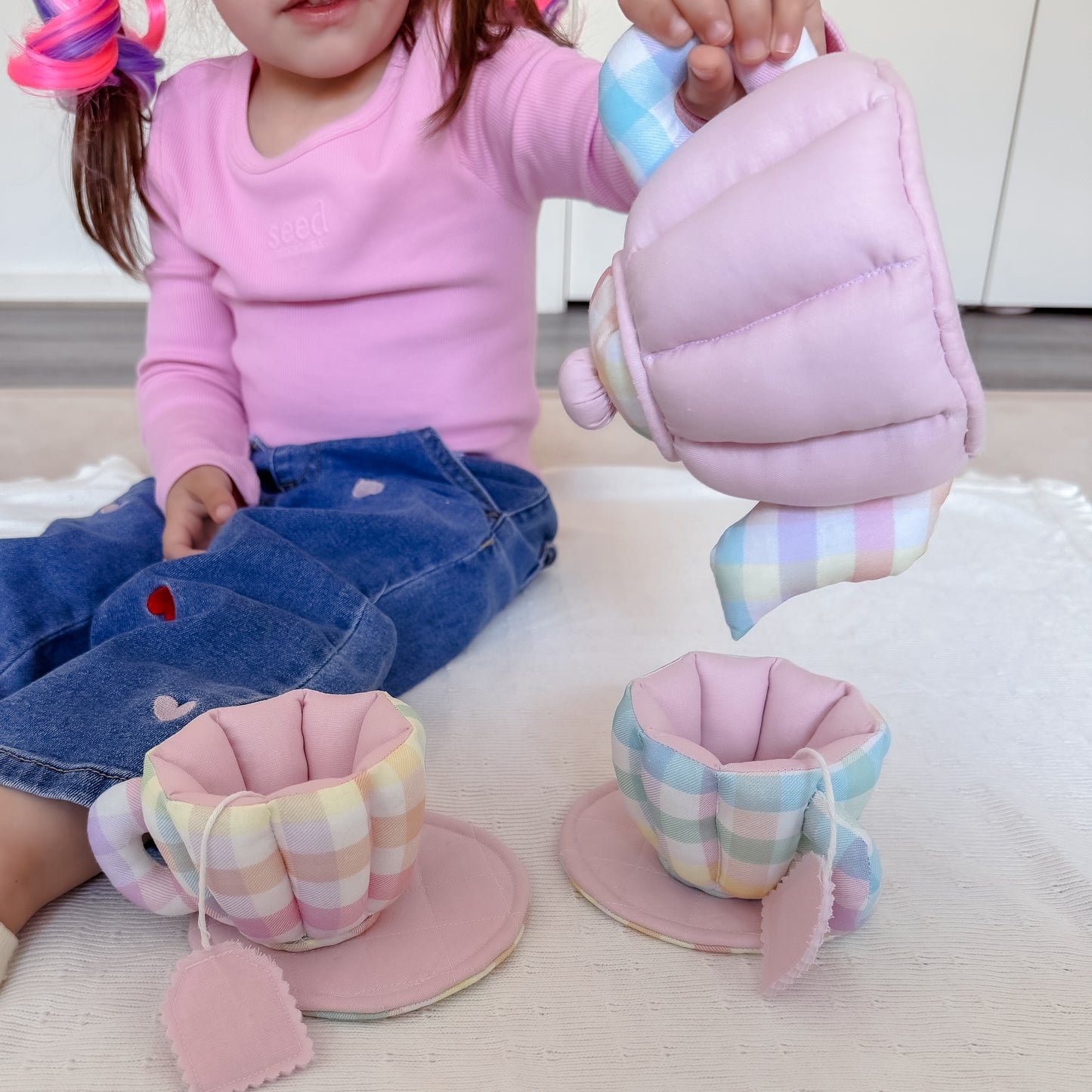 Handmade Fabric Tea Set – Custom Fabric Choice