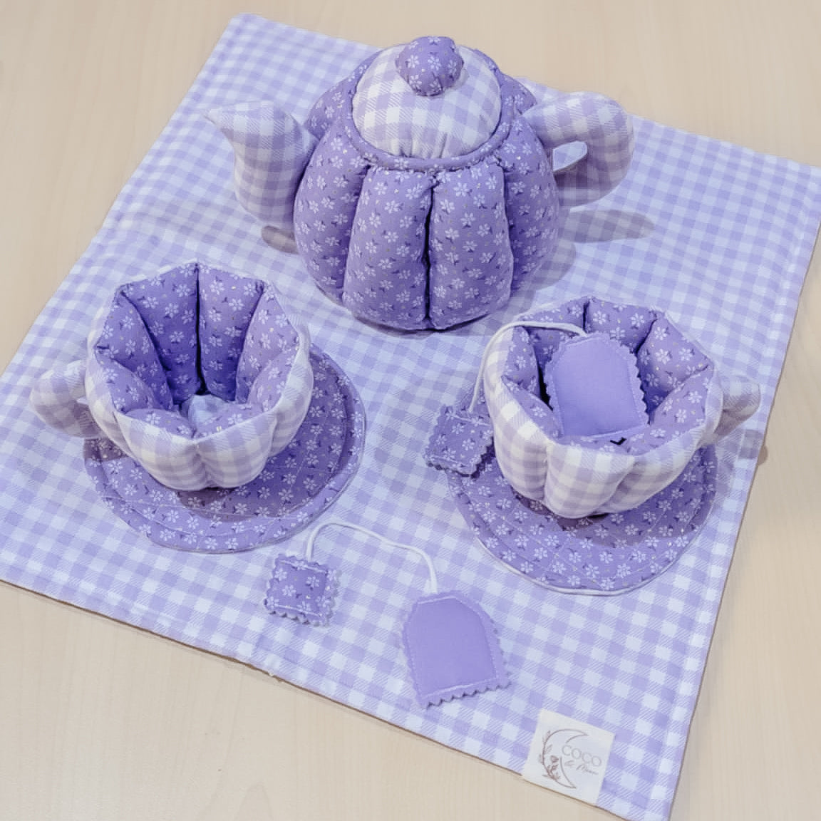 Handmade Fabric Tea Set – Custom Fabric Choice