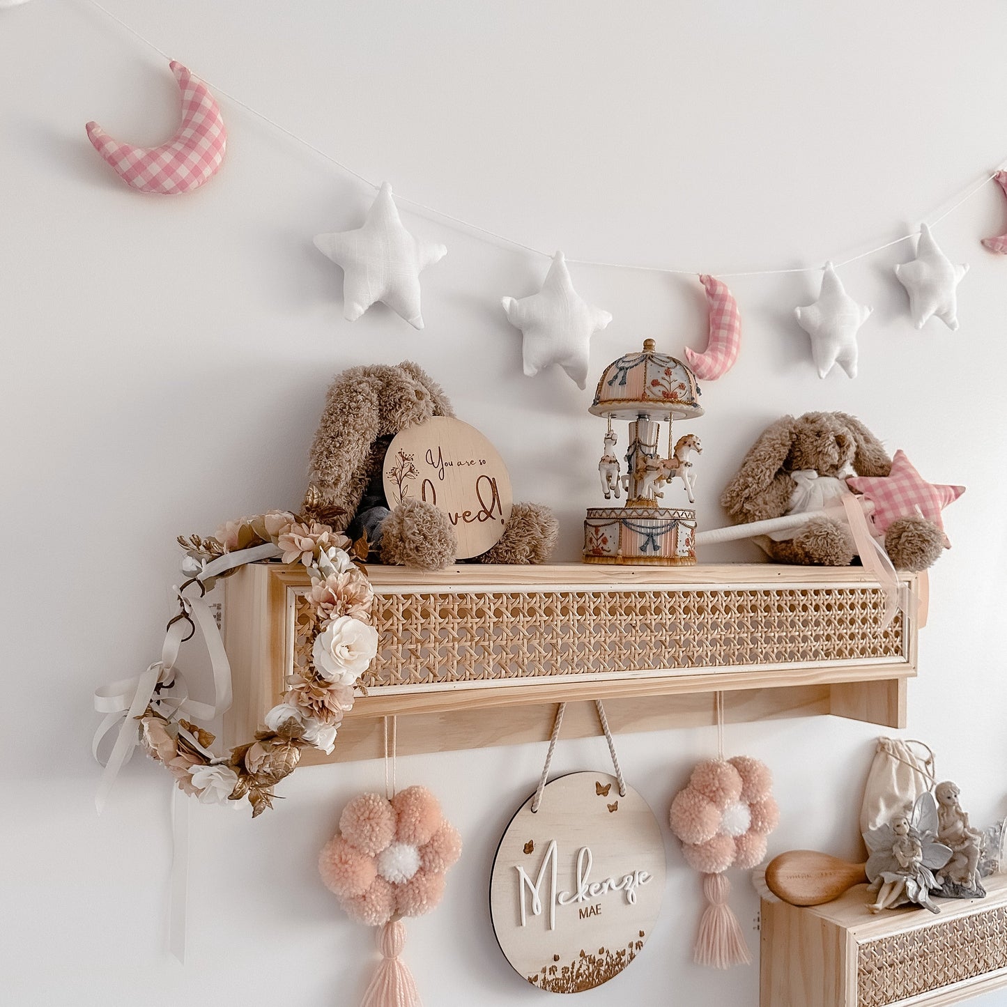 Milky Way Garland - Pink Gingham