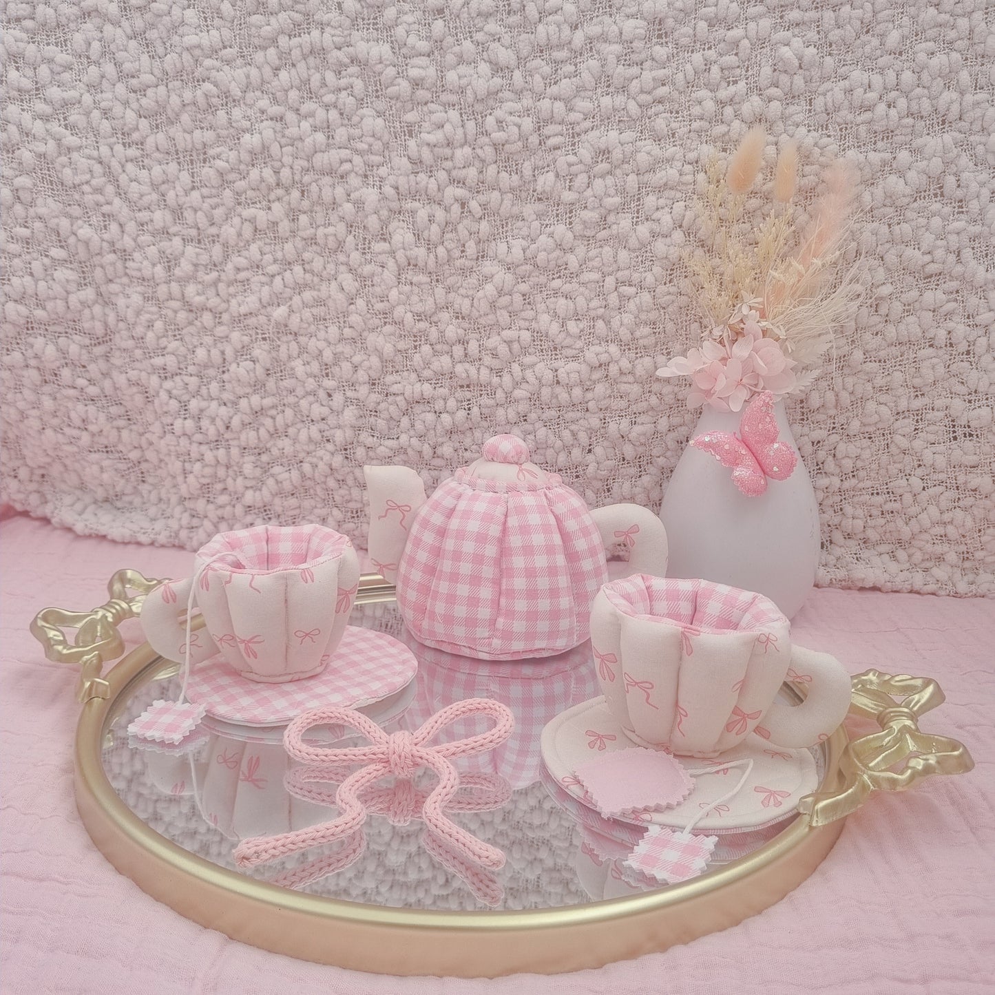 Handmade Fabric Tea Set – Custom Fabric Choice